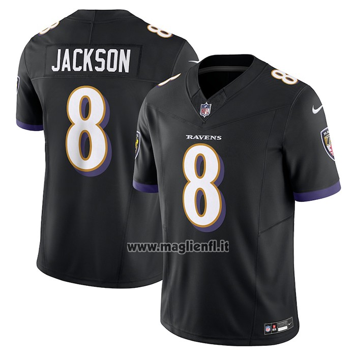 Maglia NFL Limited Baltimore Ravens Lamar Jackson Vapor F.u.s.e. Nero
